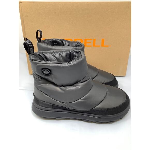 Merrell Women's Sz 6 Black Hut Moc 2 Quilted Winter Boots Snow Insulated BR2-5 - Picture 3 of 9